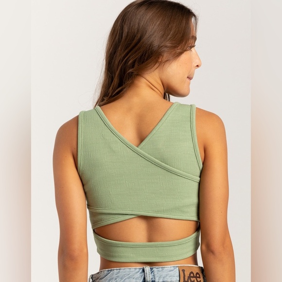 NWT - Roxy Good Keepsake Crop Top in Sage - Size S - Picture 3 of 4